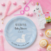 BLUE Baby Garden Deer Sehr geehrte Kinderdusche la Pappteller (Party)