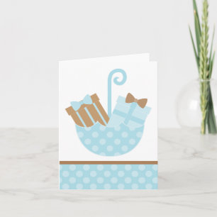 Blue Baby Geschenke in Umbrella Karte