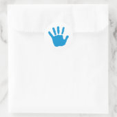 Blue-Baby-Hand Runder Aufkleber (Tasche)
