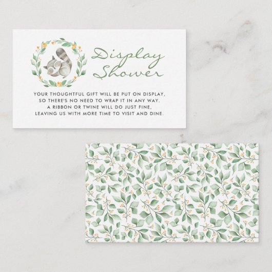 Blue Baby Hinterns Babydusche Begleitkarte (Vorne/Hinten)