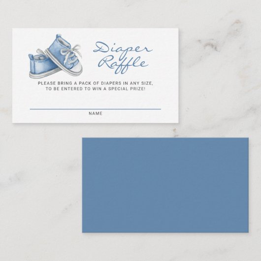 Blue Baby Hinterns Babydusche Windelwanne Begleitkarte (Vorne/Hinten)