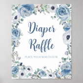 Blue Baby in Bloom Baby Duwer Diaper Raffle Poster (Vorne)