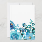 Blue Baby in Bloom Baby Shower Einladung (Rückseite)