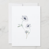 Blue Baby in Bloom Baby Shower Einladung (Rückseite)