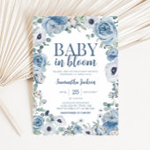 Blue Baby in Bloom Baby Shower Einladung