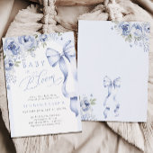 Blue Baby in Bloom Baby Shower Einladung