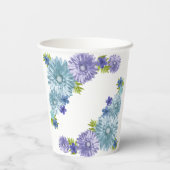 Blue Baby in Bloom Brunch Dusche Pappbecher (Rückseite)