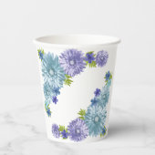 Blue Baby in Bloom Brunch Dusche Pappbecher (Vorderseite)