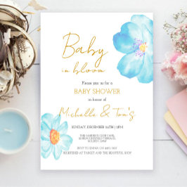 Blue Baby in Bloom Einladung