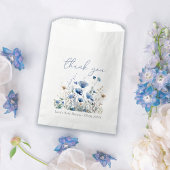 Blue Baby in Bloom Floral Wildblume Babydusche Geschenktütchen