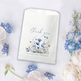 Blue Baby in Bloom Floral Wildblume Babydusche Geschenktütchen