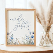 Blue Baby in Bloom Wildblume Karten und Geschenke Poster
