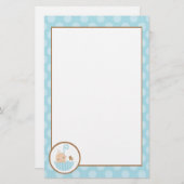 Blue Baby in Umbrella Briefpapier (Vorne/Hinten)