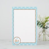 Blue Baby in Umbrella Briefpapier (Stehend Vorderseite)