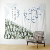 Blue Baby It's Cold Outside Baby Shower Wandteppich (Beispiel (Horizontal))