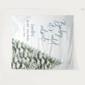 Blue Baby It's Cold Outside Baby Shower Wandteppich (Vorderseite (Horizontal))