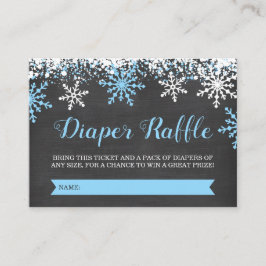 Blue Baby It's Cold Outside Diaper Raffle Ticket Begleitkarte