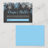 Blue Baby It's Cold Outside Diaper Raffle Ticket Begleitkarte (Vorne/Hinten)