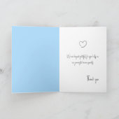 Blue Baby IVF Fertilitätsarzt Dankeschön Karte (Innenseite)