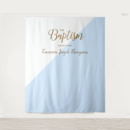 Blue-Baby-Junge moderne Taufbecken Wandteppich