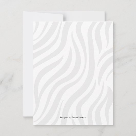 Blue Baby Jungle Safari Babydusche Dankeskarte (Rückseite)