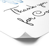 Blue Baby Kleidung Baby Dusche Danke, dass Sie gek Poster (Ecke)