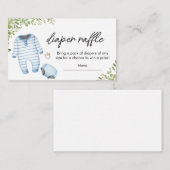Blue Baby Kleidung Baby Dusche Windeln Windeln Raf Begleitkarte (Vorne/Hinten)