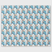 Blue Baby Kleinkind Teddy Bear Geschenkpapier (Flach)