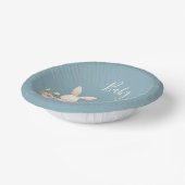 Blue Baby Liebe Script Baby Shower Paper Bowles Pappteller (Gewinkelt)