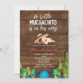 Blue Baby Muchacho Baby Dusche Einladung BOY (Vorderseite)