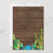 Blue Baby Muchacho Baby Dusche Einladung BOY (Rückseite)