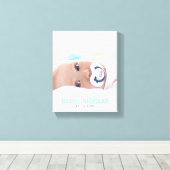 Blue Baby Name Foto Leinwanddruck (Insitu (Holzboden))