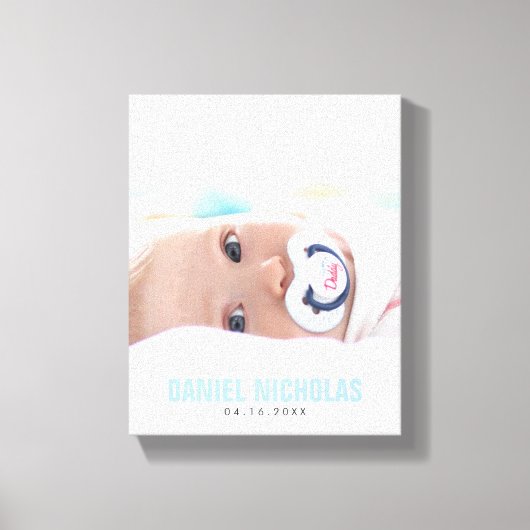 Blue Baby Name Foto Leinwanddruck (Vorderseite)