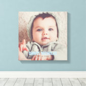 Blue Baby Name Foto Leinwanddruck (Insitu (Holzboden))