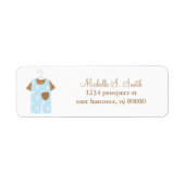 Blue Baby Outfit Address Labels (Vorne)