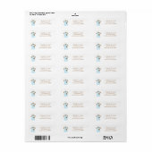 Blue Baby Outfit Address Labels (Vorne)