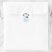 Blue Baby Outfit Baby Shower Stickers (Tasche)