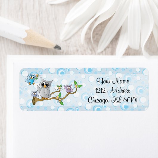 Blue Baby Owl | Thema Dusche (Insitu)