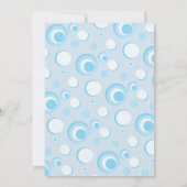 Blue Baby Owl | Thema Dusche Einladung (Rückseite)