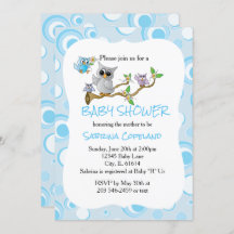 Blue Baby Owl | Thema Dusche