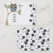 Blue Baby Owl Visitenkarte (Vorne/Hinten)