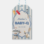Blue Baby-Q Baby DuschgiftTags Geschenkanhänger (Vorderseite)