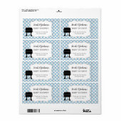 Blue BaBy-Q Babydusche Gefallen für Wasserflasche (Vorne)