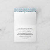 Blue baby q Dankeschön Notiz + Gedicht Dankeskarte (Innenseite)