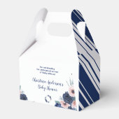 Blue Baby-Q Floral Rose Pastel GRILLEN Baby Shower Geschenkschachtel (Rückseite)