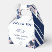 Blue Baby-Q Floral Rose Pastel GRILLEN Baby Shower Geschenkschachtel (Vorderseite)