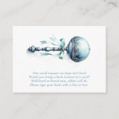 Blue Baby Rattle Books für Baby Request Card Begleitkarte (Vorderseite)