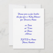 Blue Baby Rattles Twin Boys Shower Einladungen (Rückseite)