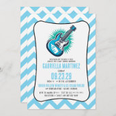 Blue Baby Rock Baby Dusche Einladung (Vorne/Hinten)