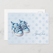 Blue Baby Schuhe Postkarte (Vorne/Hinten)